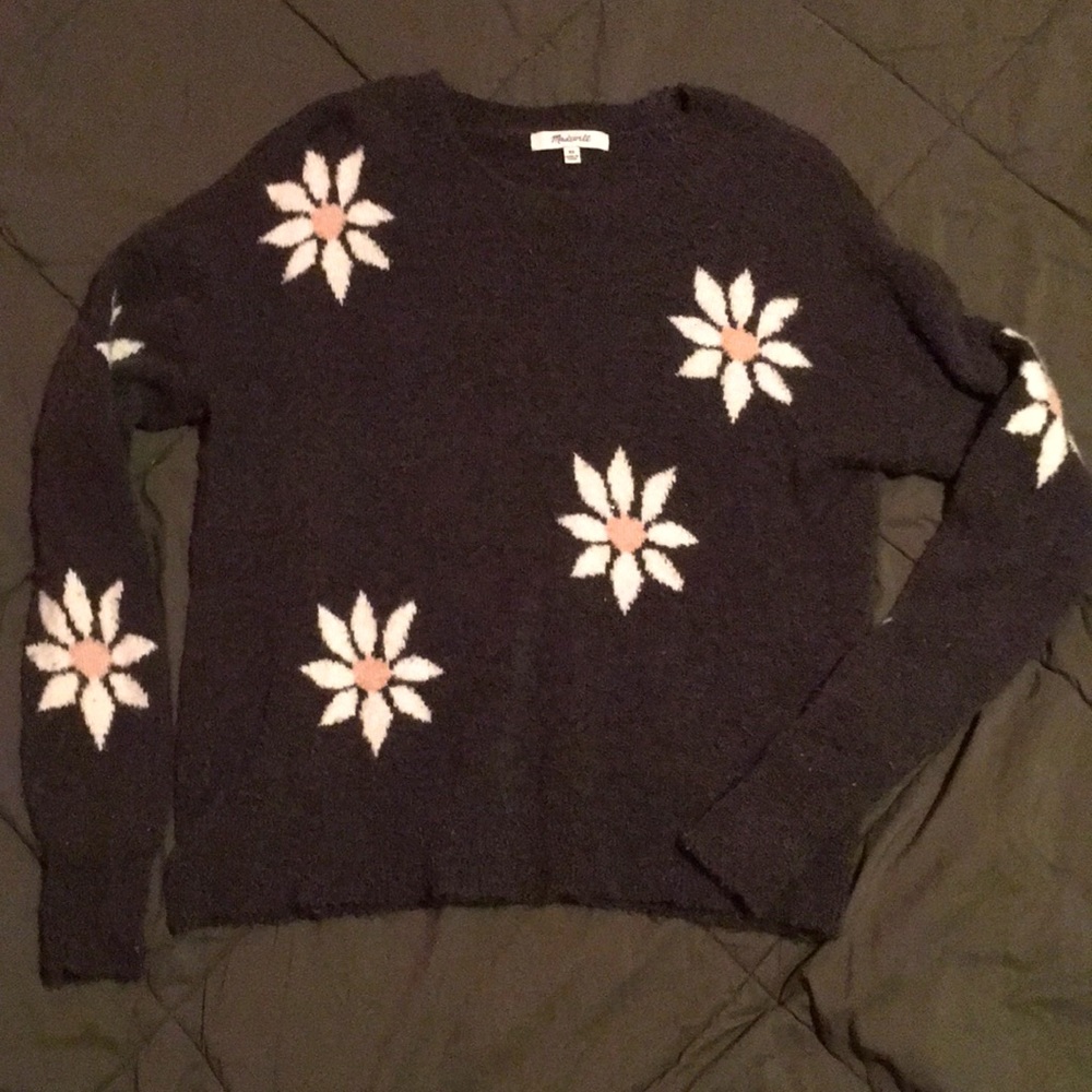 Cozy Madewell floral sweater